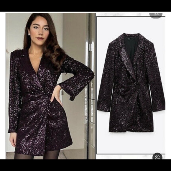 Zara Sequin Blazer Dress - Picture 1 of 7